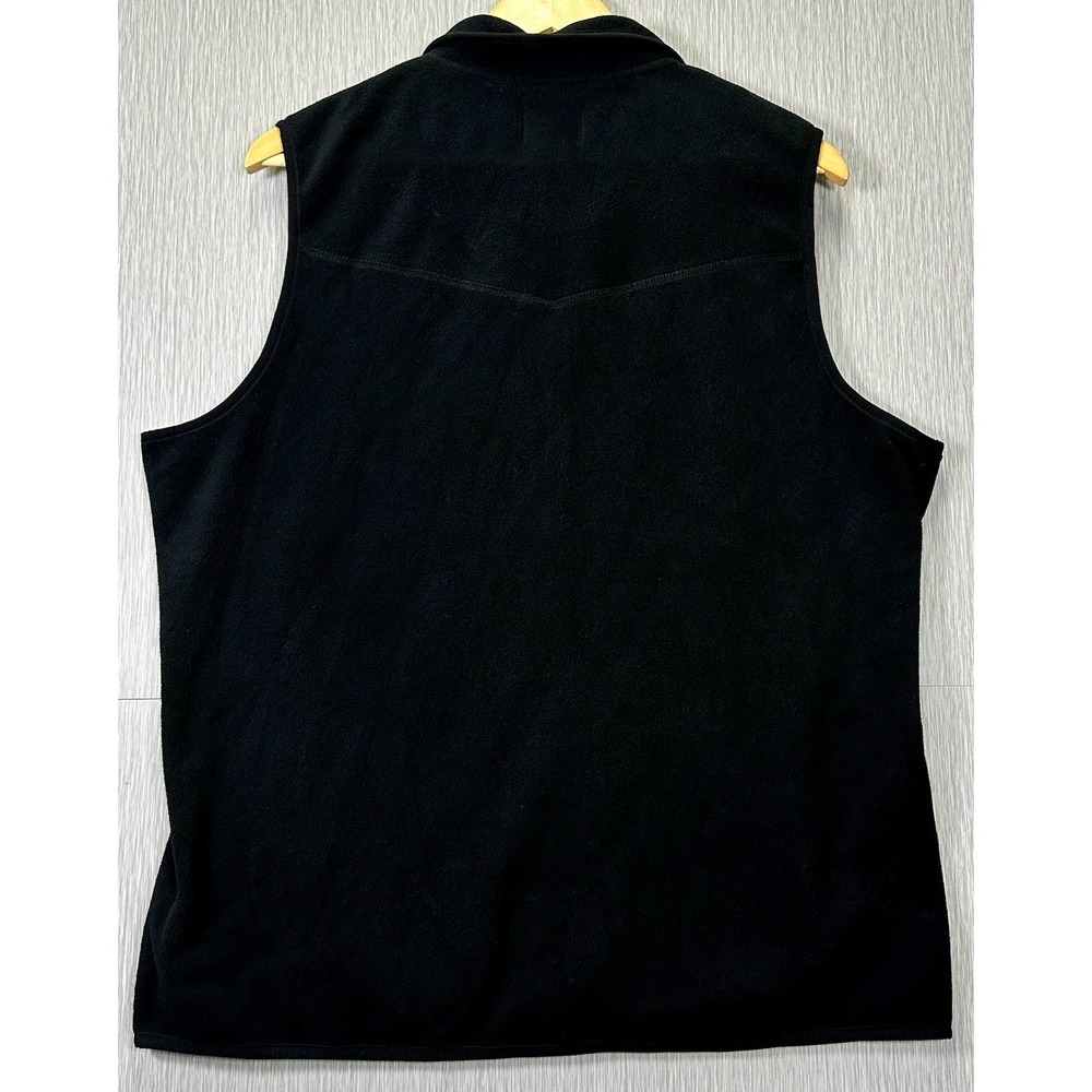 Pendleton Whisky Let's Buck Black Fleece Zip Embroidered Vest Men's SZ: XL - Picture 3 of 6
